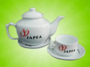 Bộ ấm chén in logo Japfa